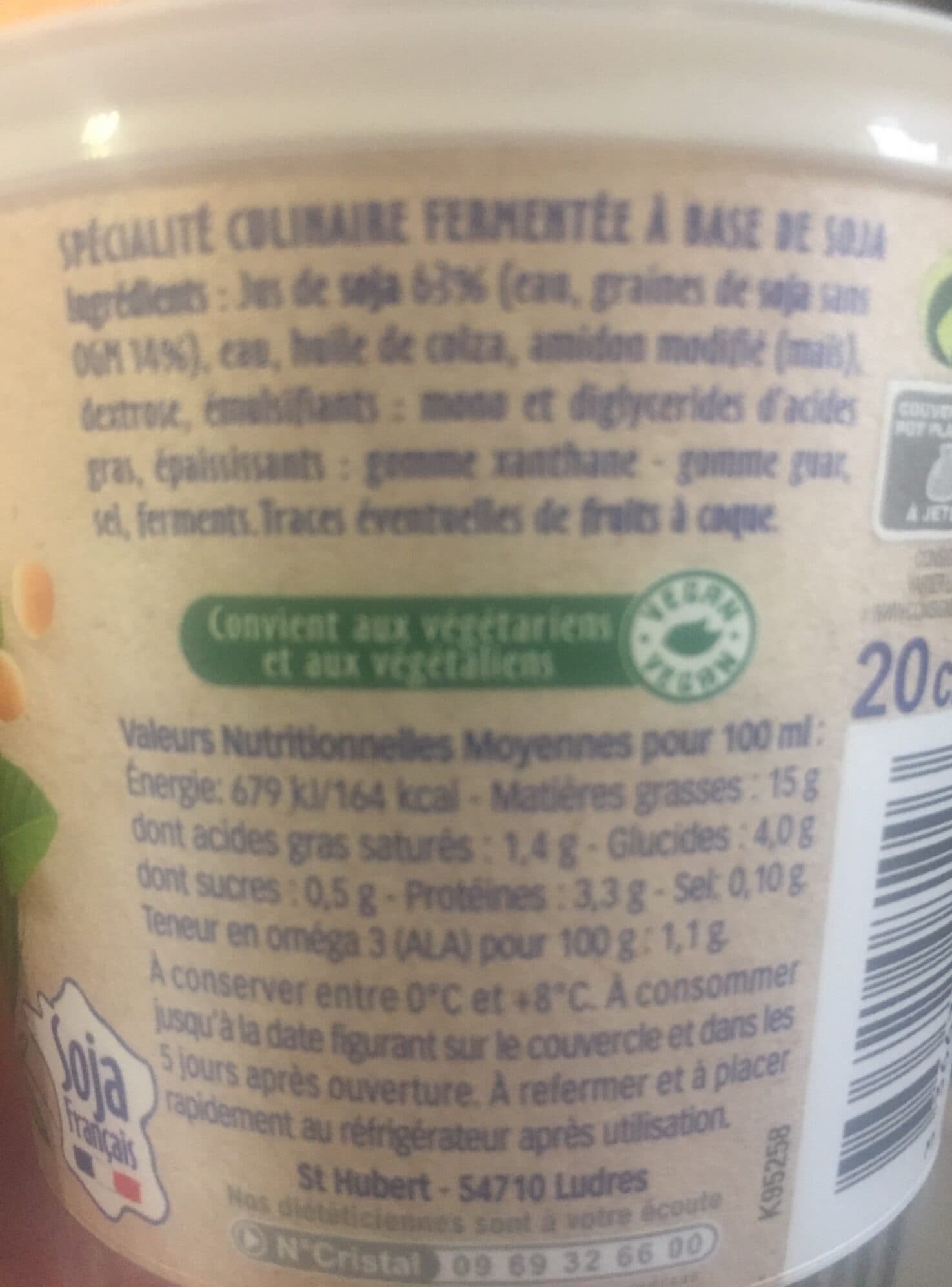 saint hubert St Hubert Végétal Cuisine Soja packshot