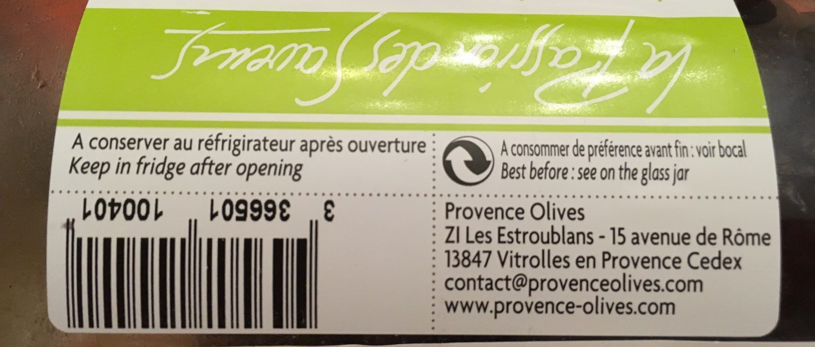 Provence Olives Olives noire à la Grecque packshot