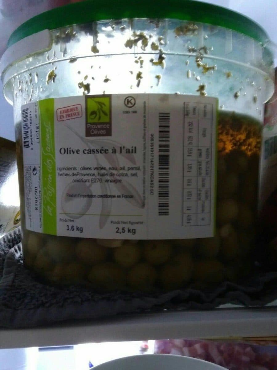Open Food Facts Olives cassées à l'ail packshot