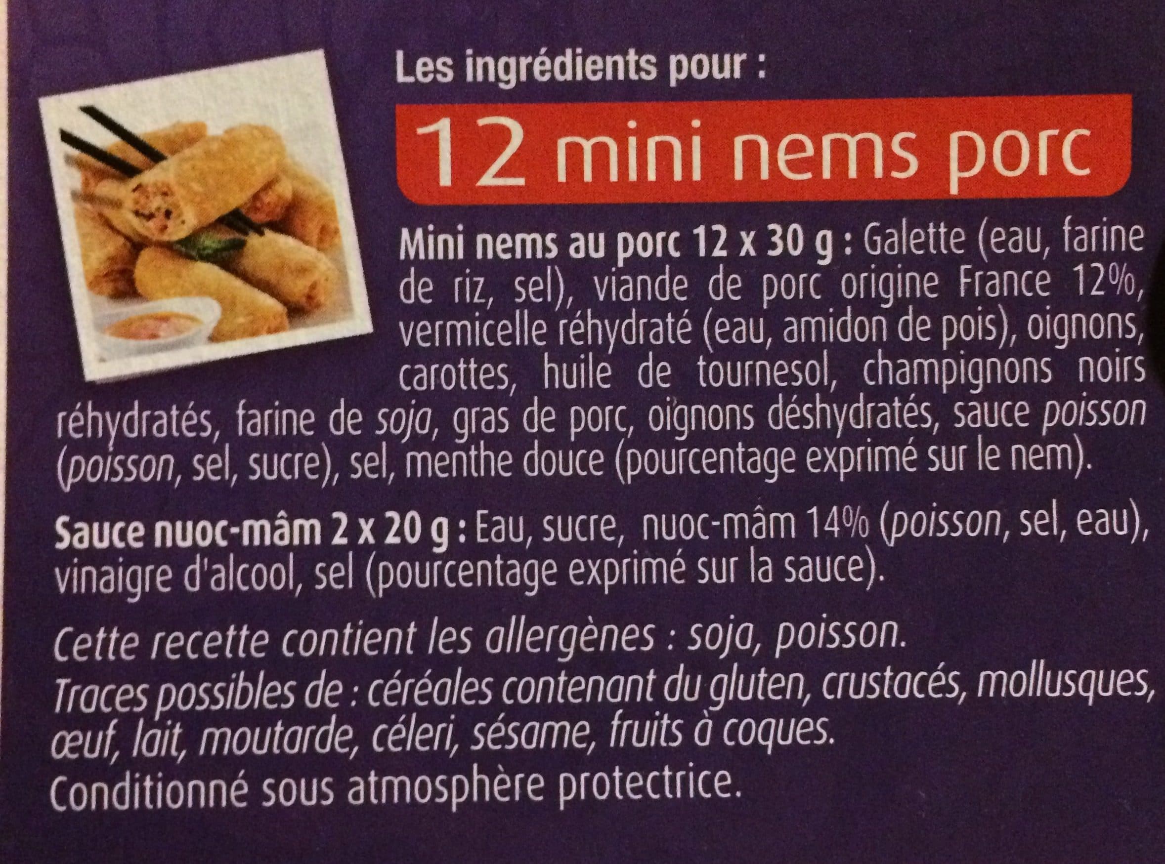 Traditions d asie 12 mini nems au porc avec sauce nuoc-mâm packshot