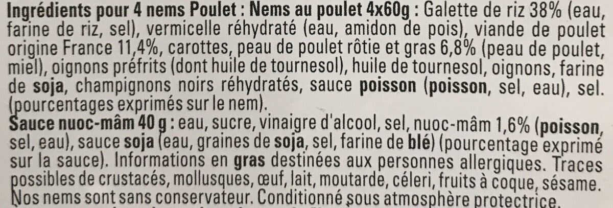 Traditions d'Asie 4 Nems au poulet avec sauce nuoc-mâm packshot