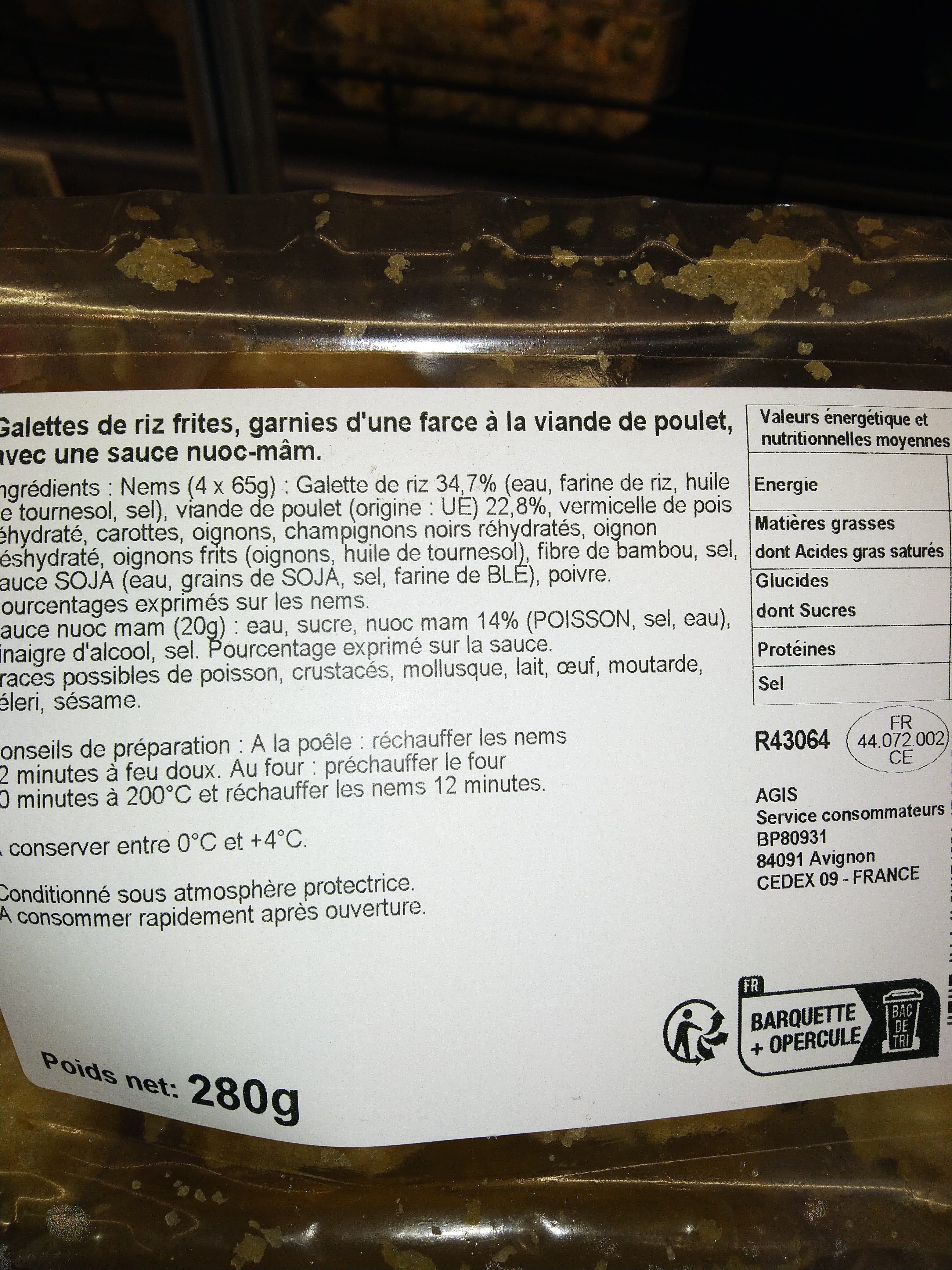 Agis Nems au Poulet packshot