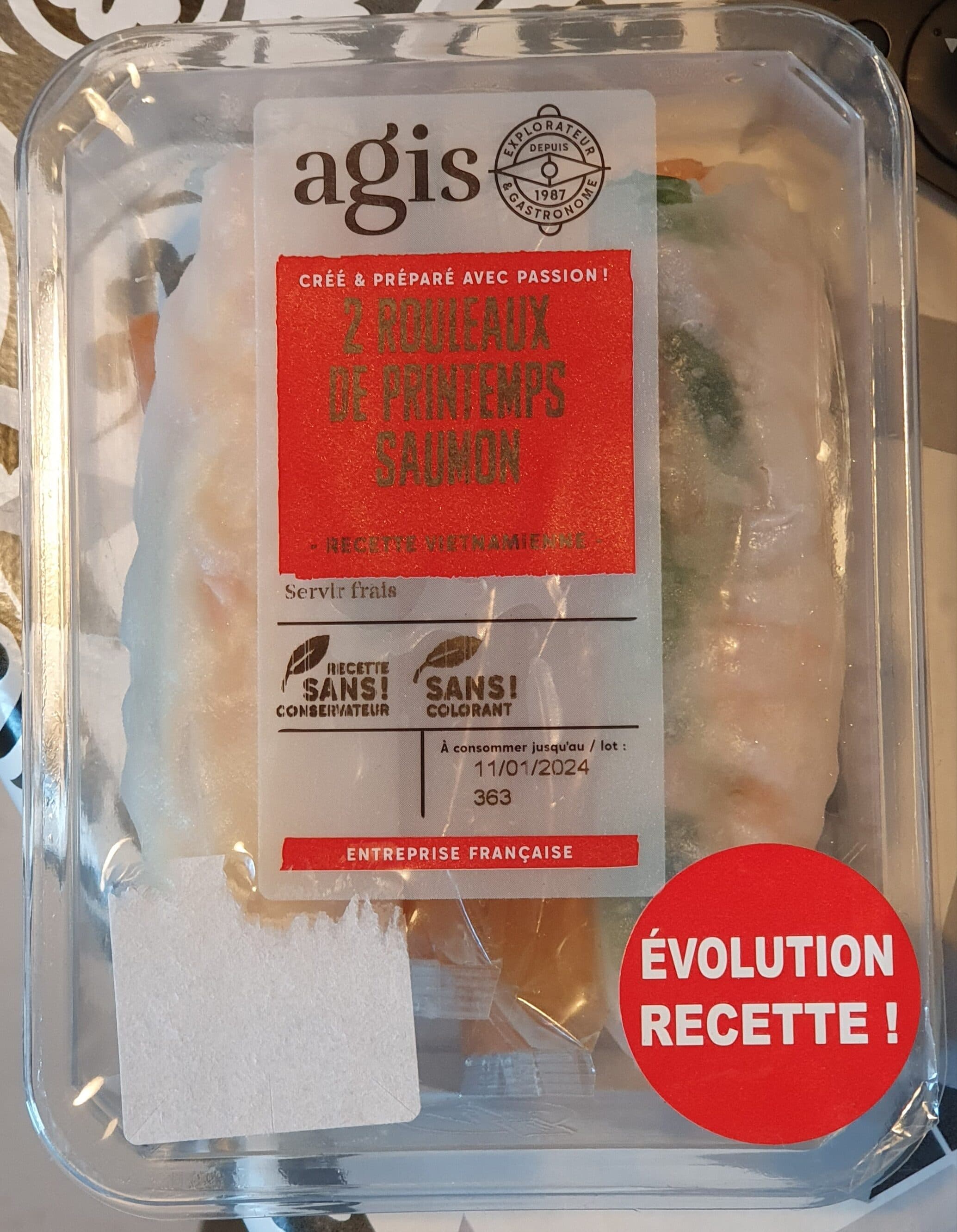 AGIS Rouleaux de printemps Saumon packshot