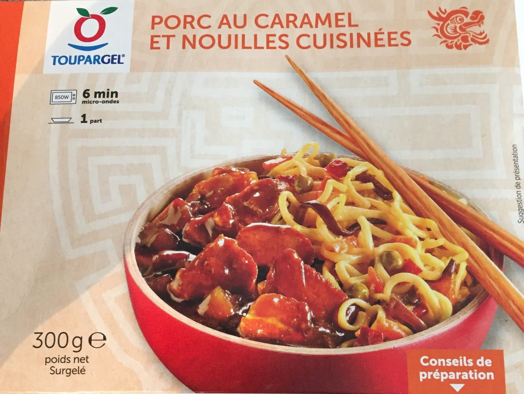 Toupargel Porc au caramel et nouilles cuisinées packshot