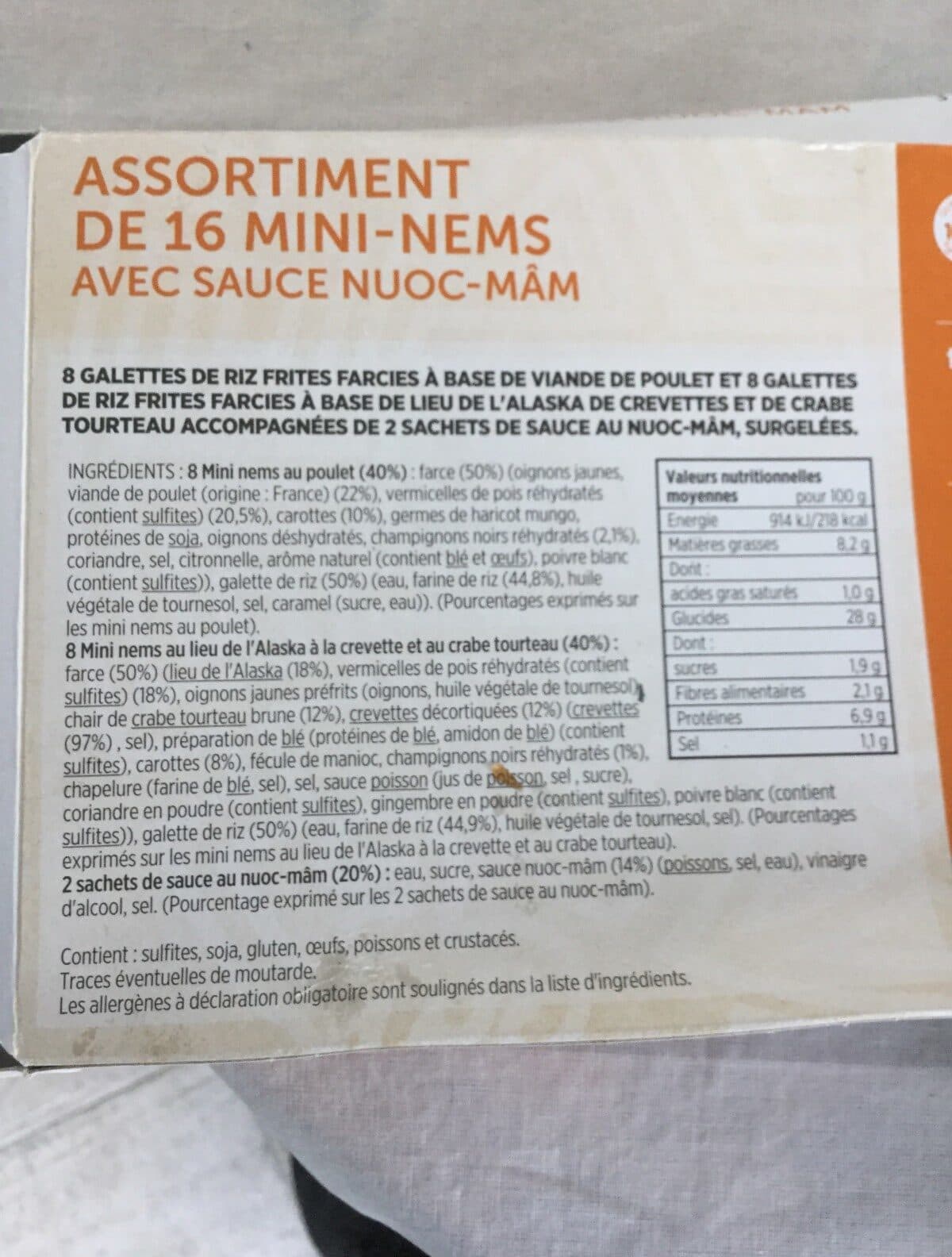 Toupargel Assortiment de 16 mini nems packshot