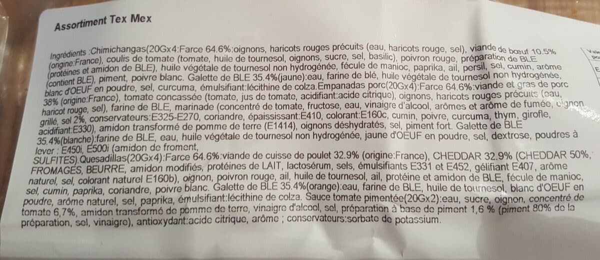 Open Food Facts Assortiment tex mex packshot