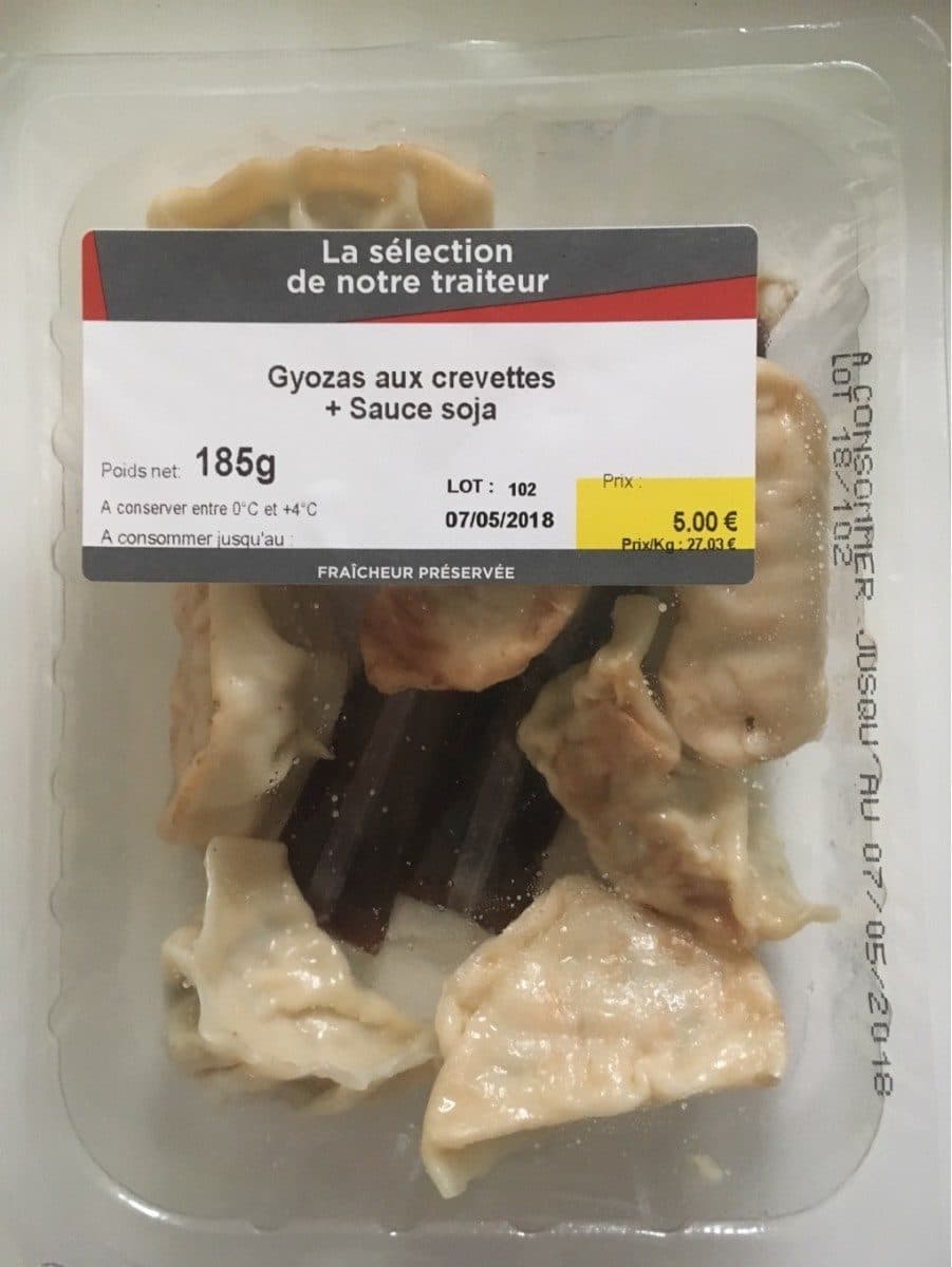 Open Food Facts Gyozas aux crevettes + sauce soja packshot