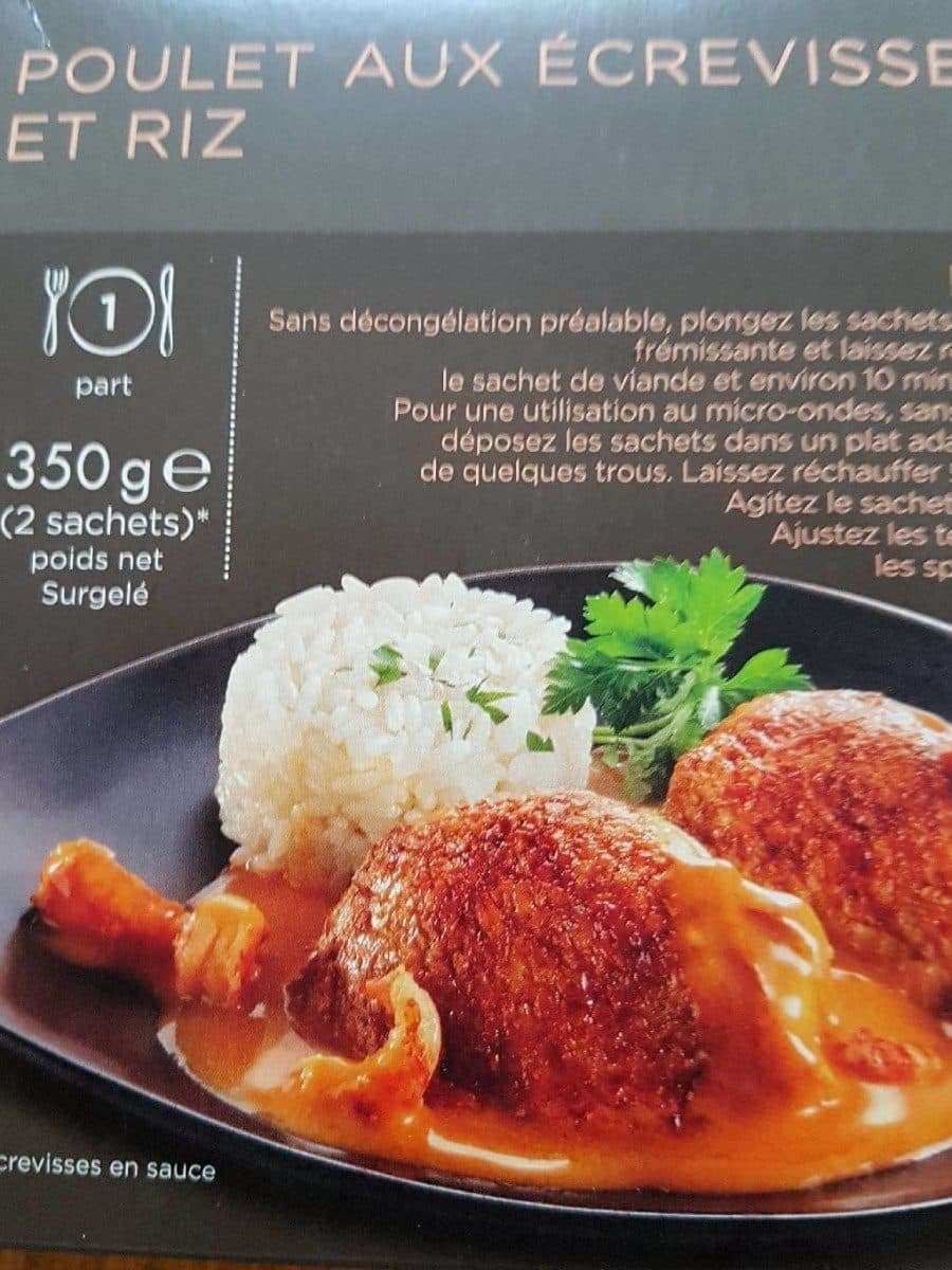 Toupargel Poulet aux écrevisses et riz packshot