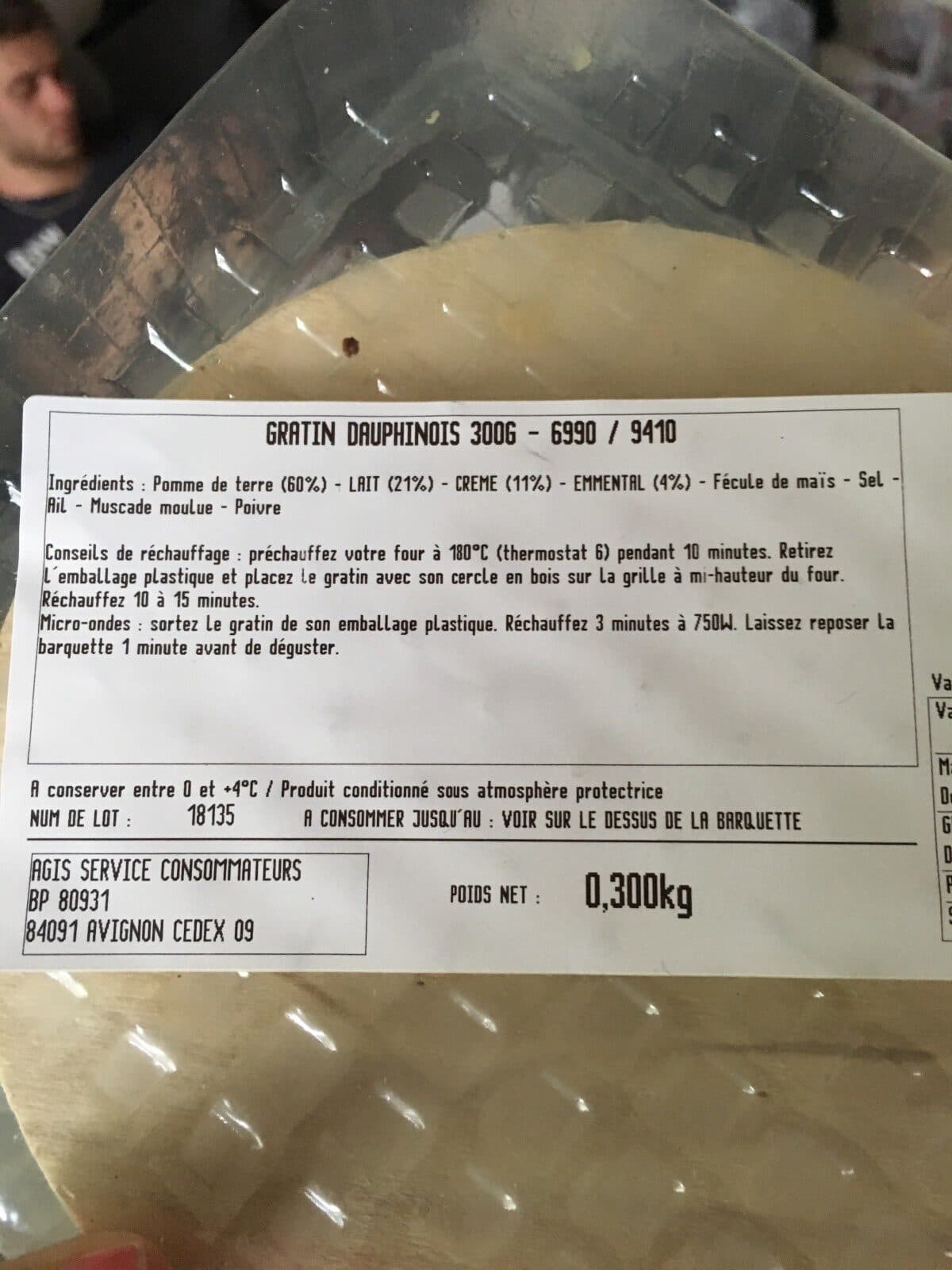 Agis Gratin dauphinois packshot
