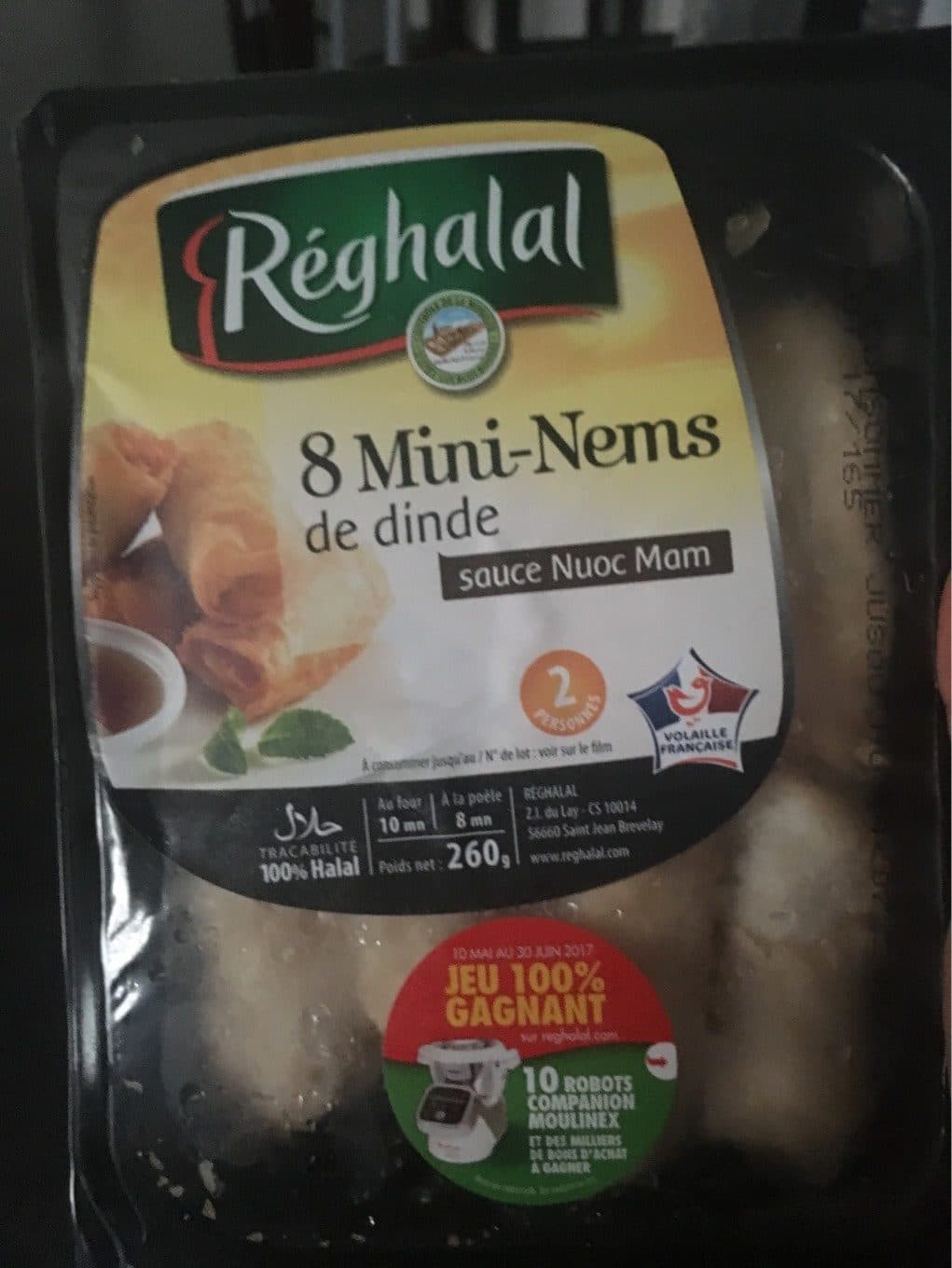 Réghalal 8 Mini-Nems de dinde sauce Nuoc Mam packshot