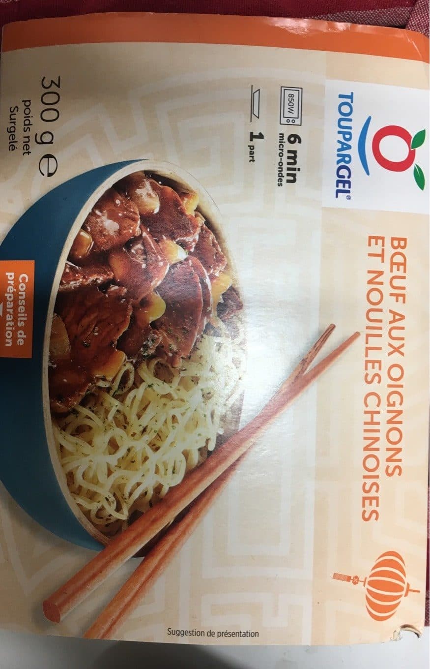 Toupargel Boeuf aux oignons & nouilles chinoises sautées packshot