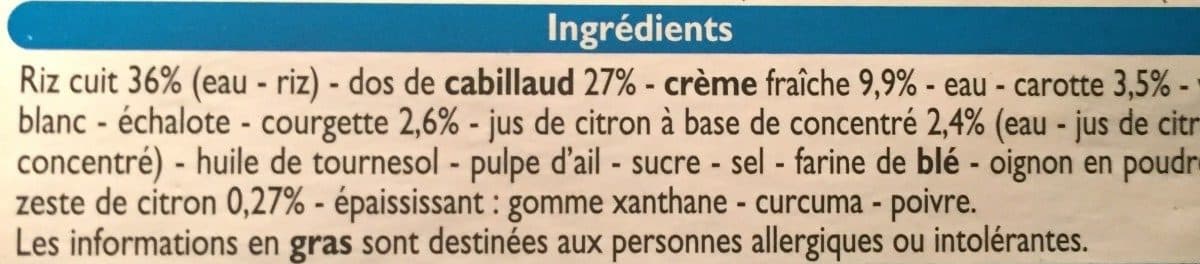 Agis Cabillaud au citron et riz aux petits légumes packshot