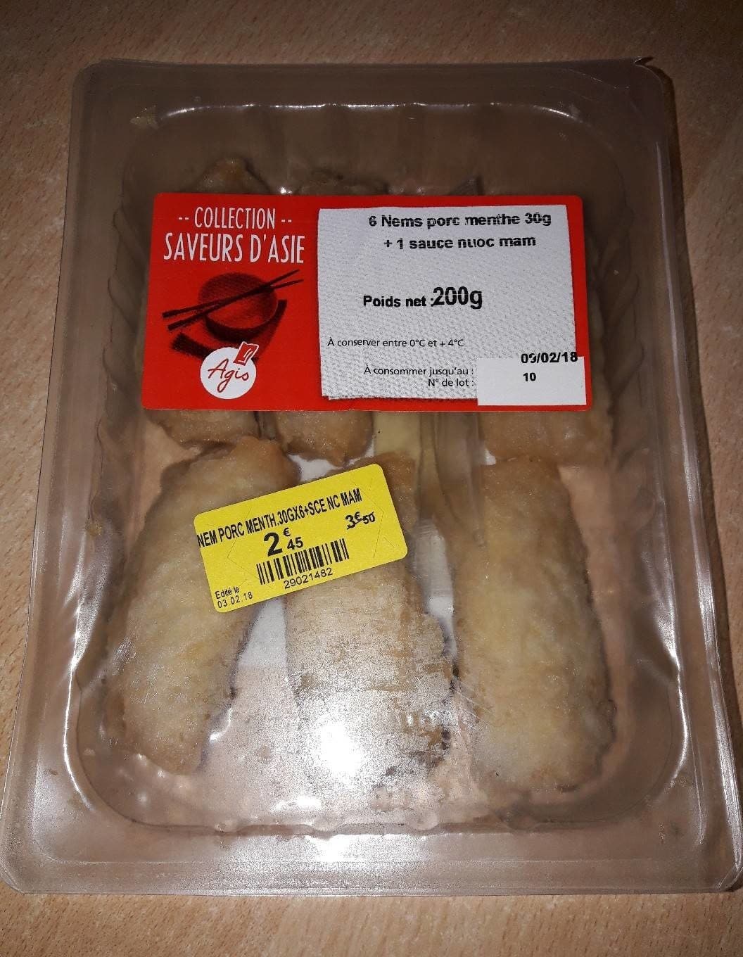 Saveurs D'asie Nem porc menthe packshot