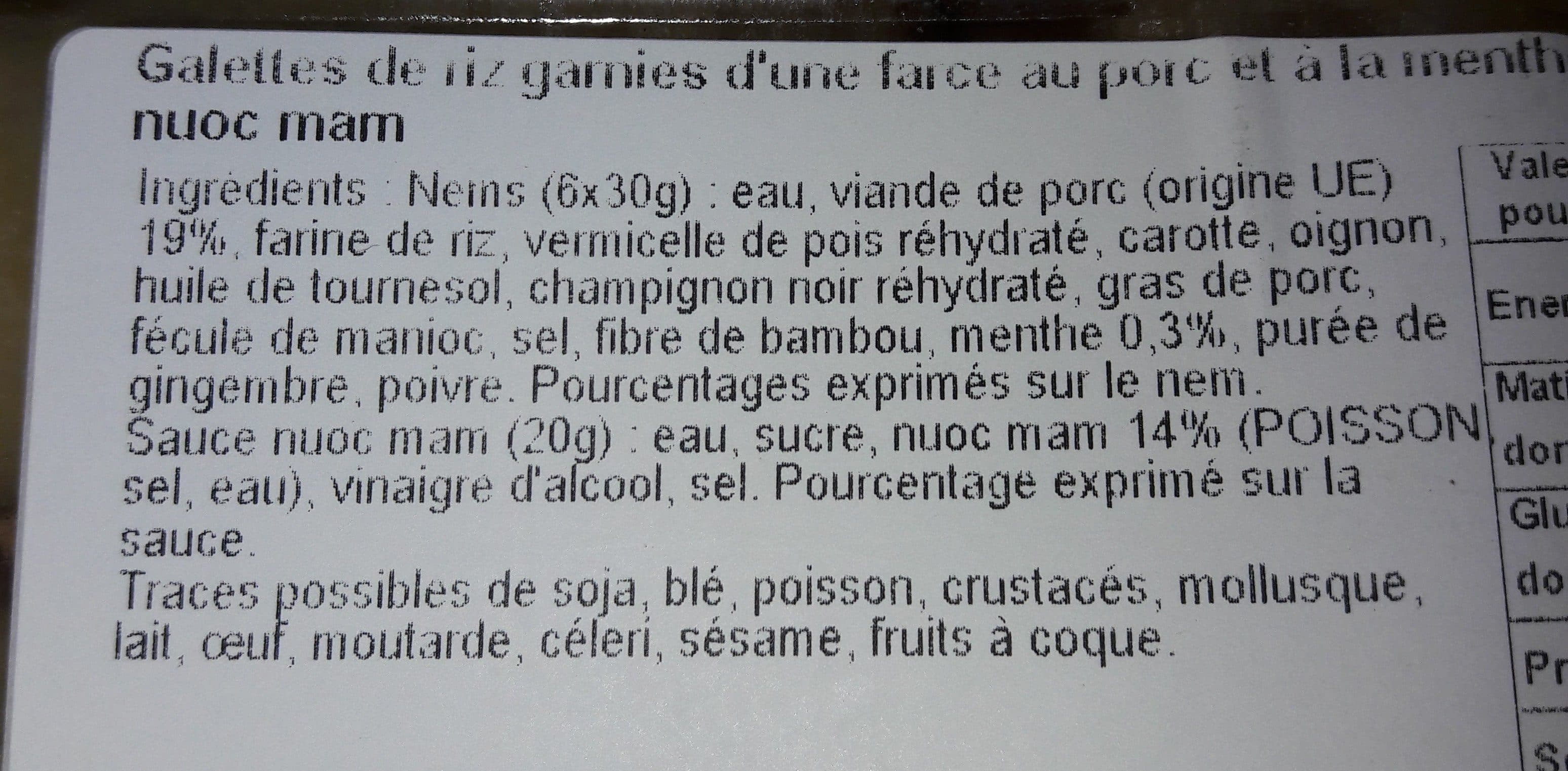 Saveurs D'asie Nem porc menthe packshot