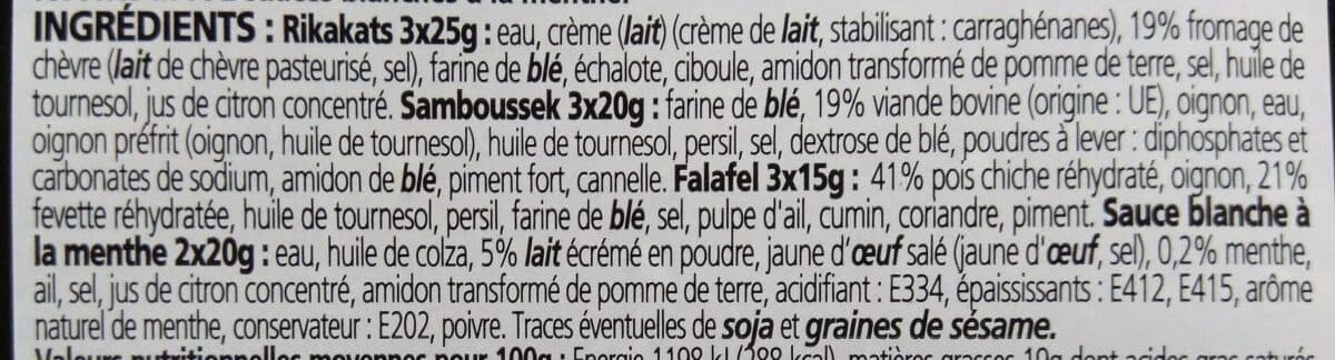 Agis Assortiment de mezzés libanais packshot