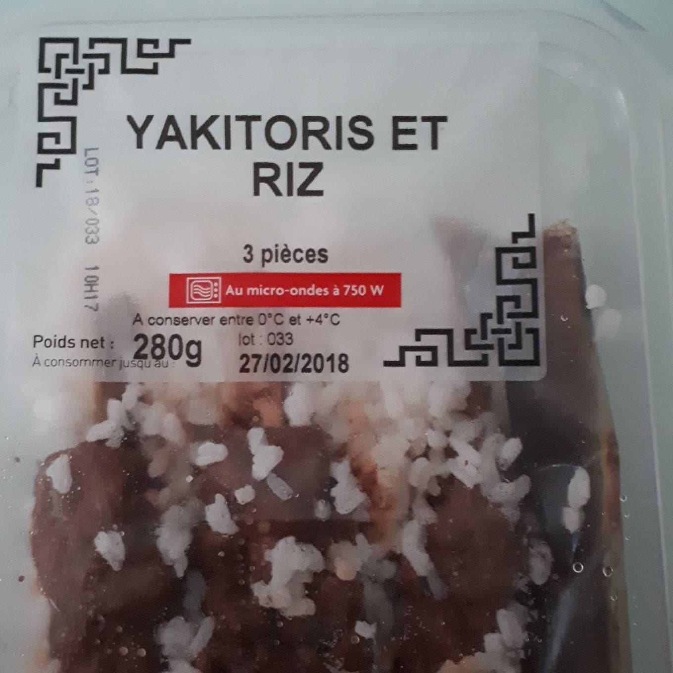 Traiteur Carrefour Yakitori et riz packshot