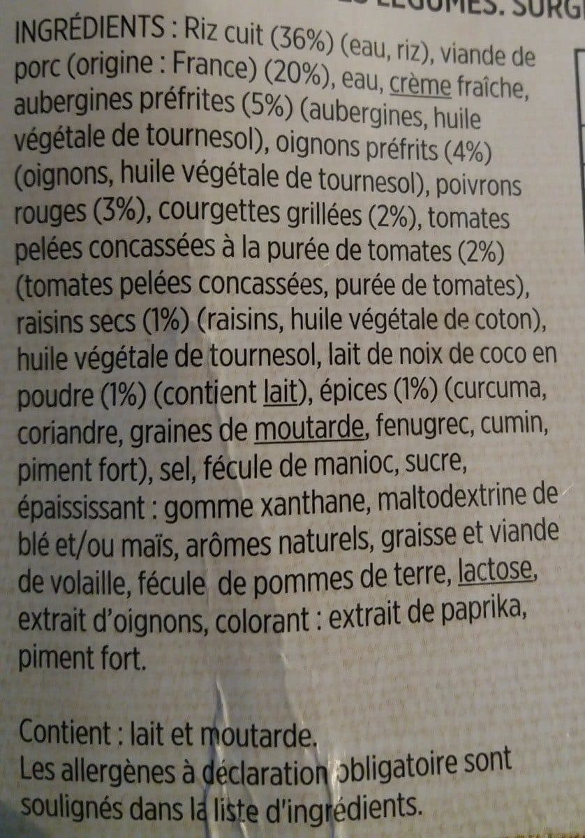 Toupargel Colombo de Porc, Légumes et Riz packshot