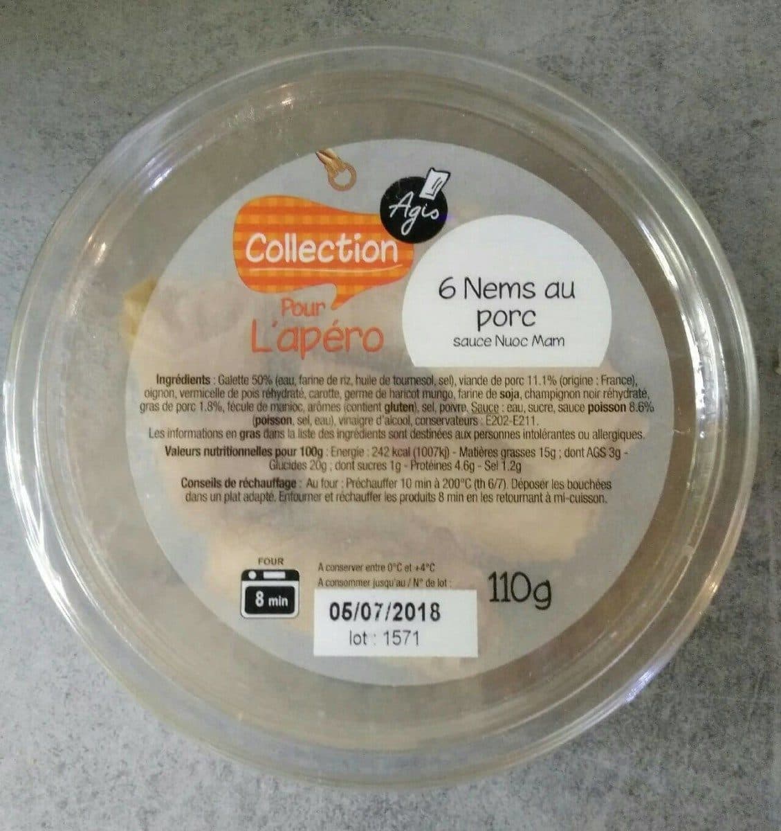 Agis Collection pour l'apéro 6 nems au porc sauce nuoc mam packshot