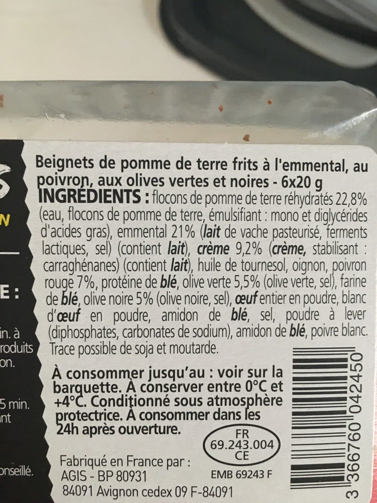 agis Croquetas a l'emmental et au poivron packshot