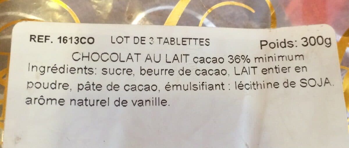 Open Food Facts Chocolat au lait packshot