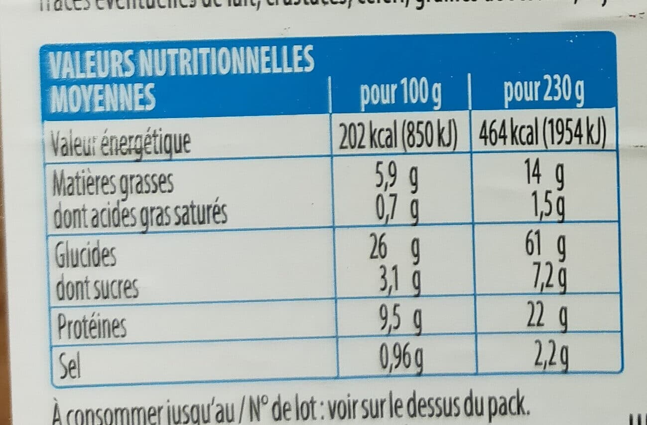 Daunat Sandwich thon oeuf crudites XXL packshot