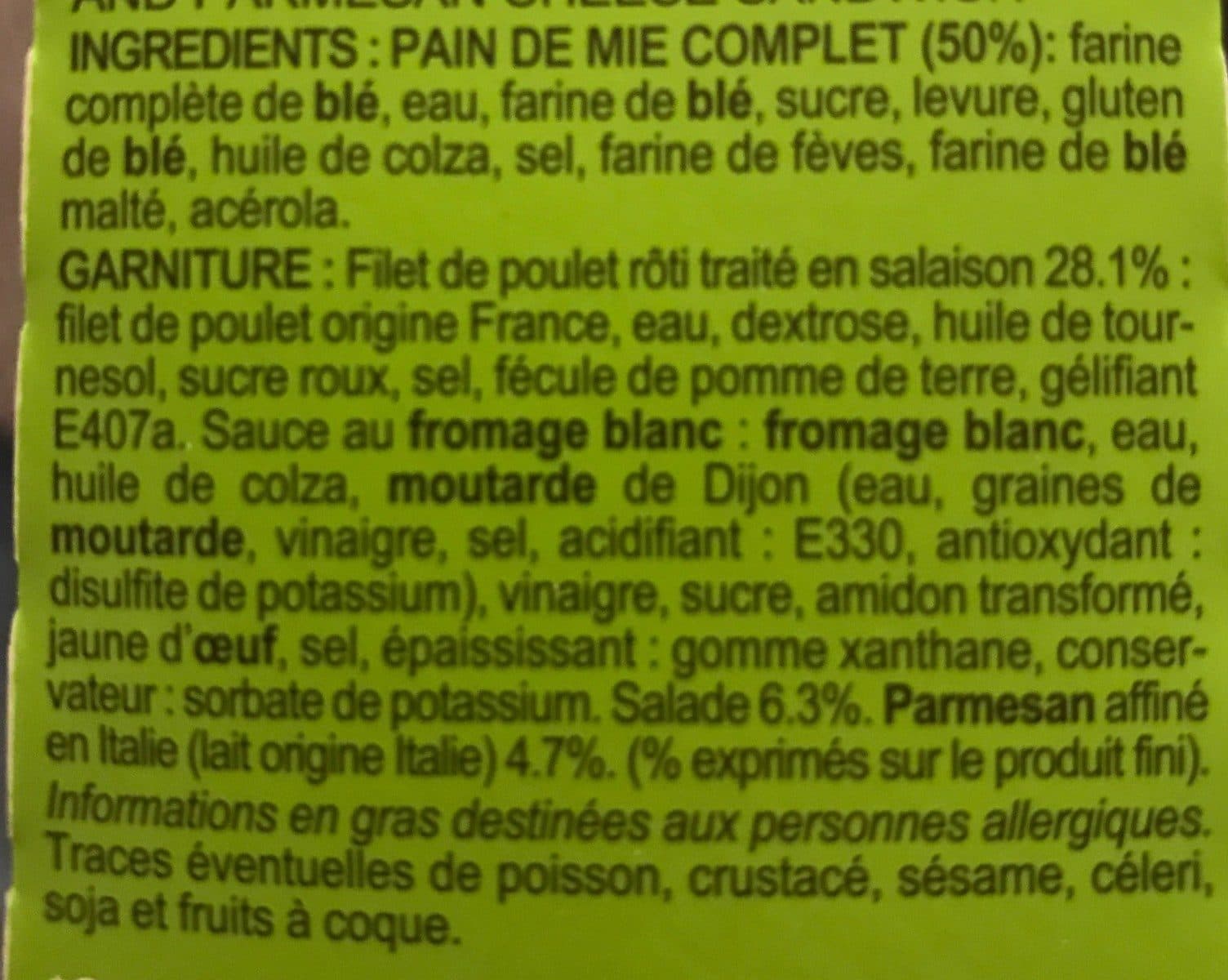 Daunat Poulet Rôti, Salade & Parmesan packshot