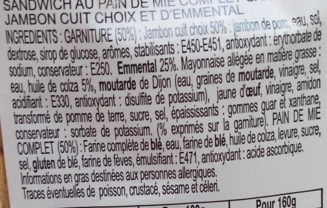 Daunat Plaisir Vrai! Jambon Emmental packshot