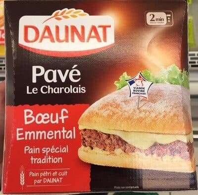DAUNAT BURGER LE CHAROLAIS BOEUF EMMENTAL packshot