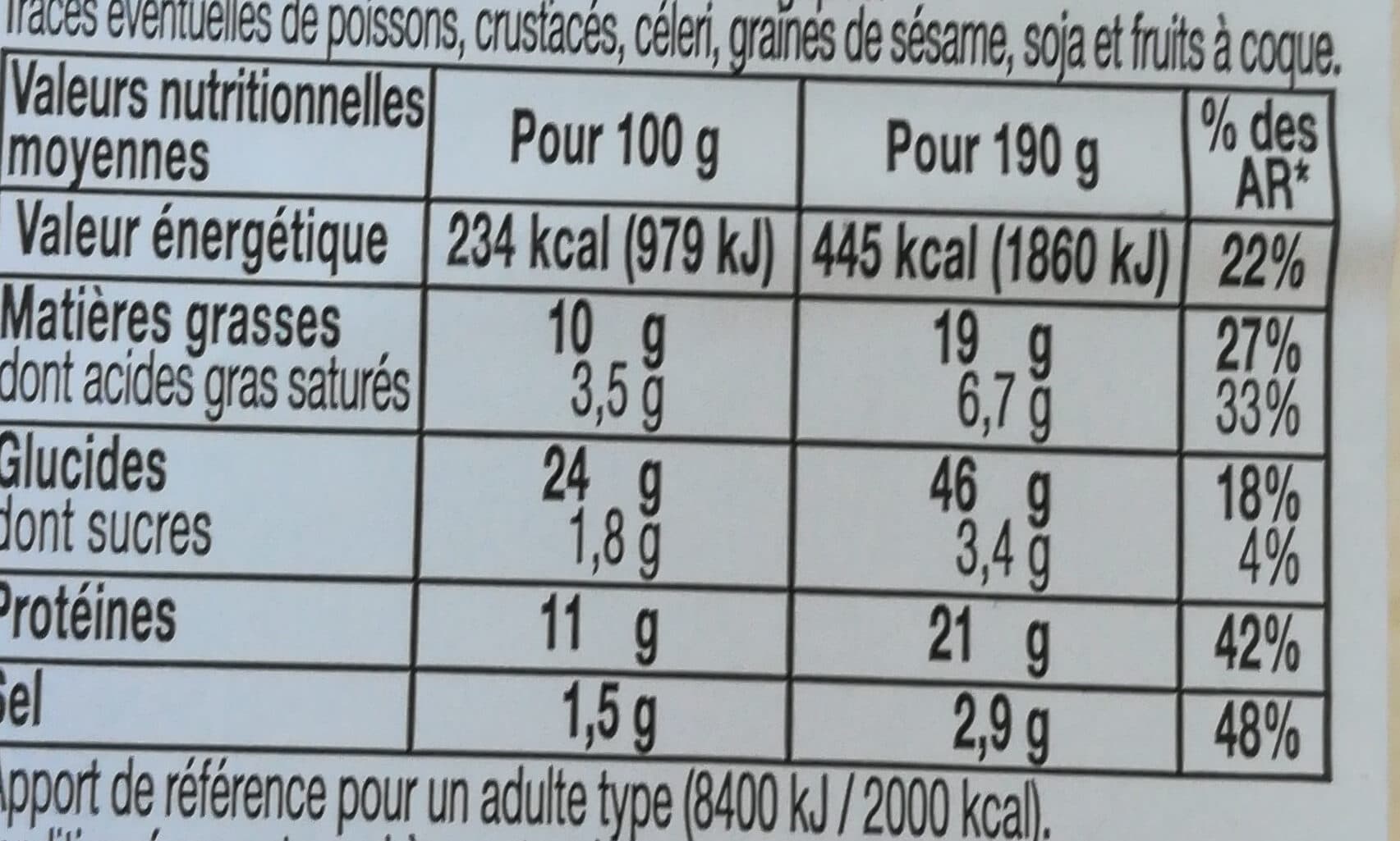 Daunat Sandwich Jambon fumé Cantal AOP packshot