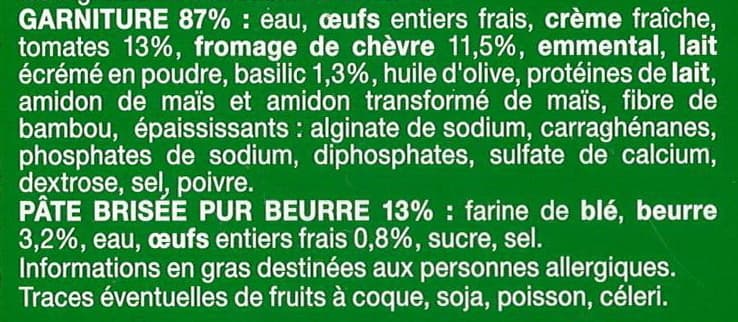 DAUNAT Tarte Chèvre tomate packshot