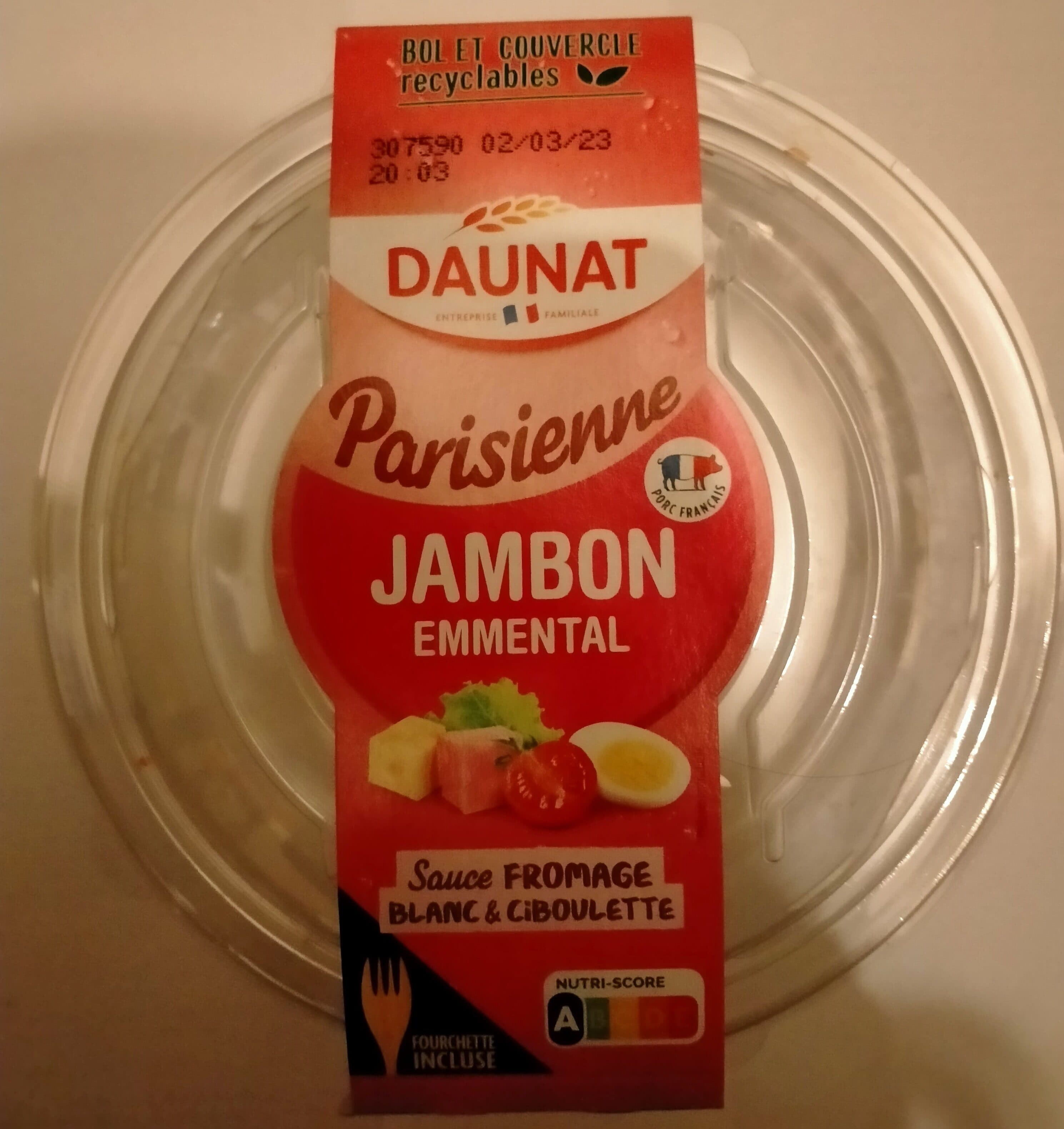 Daunat Parisienne Jambon Emmental packshot