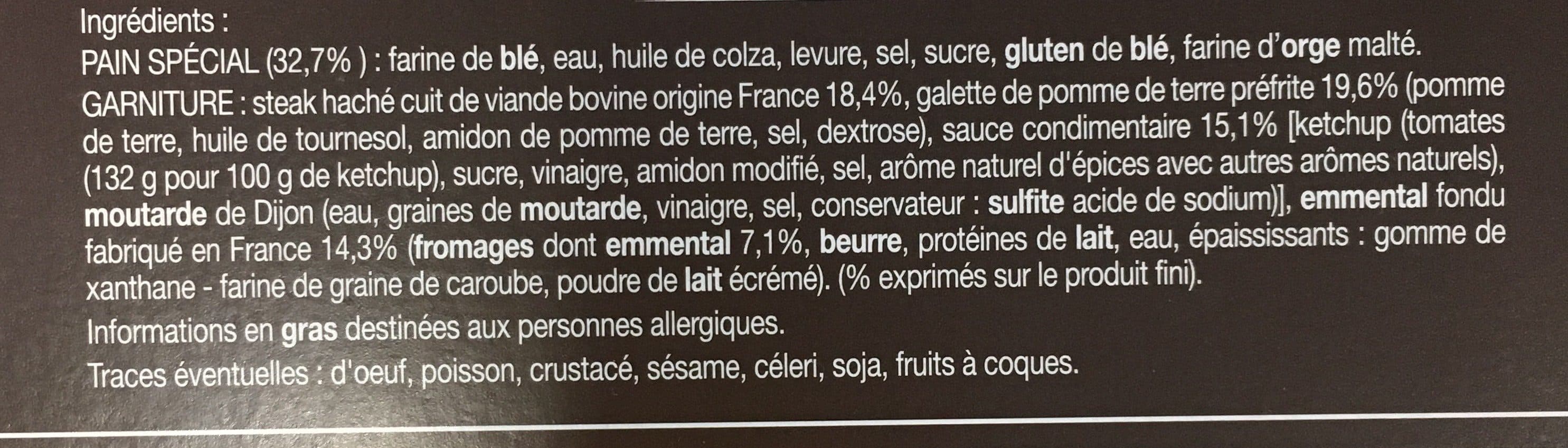 Daunat BURGER LE ROSTI BOEUF EMMENTAL packshot