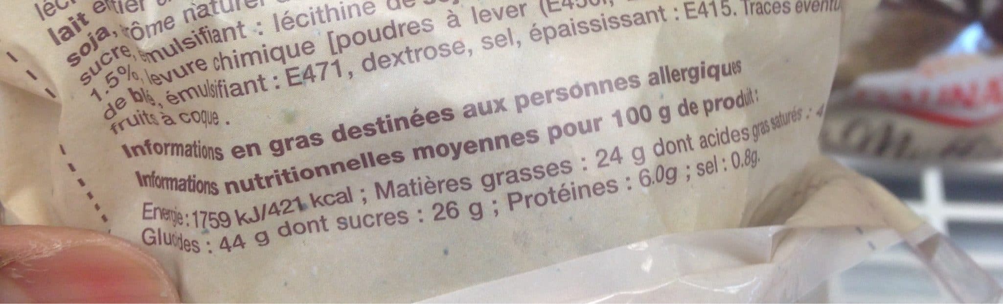 Daunat Muffin au chocolat et pépites de chocolat DAUNAT packshot