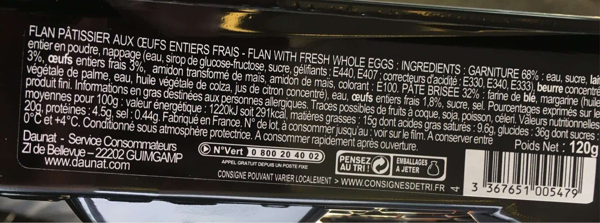 Daunat Flan packshot