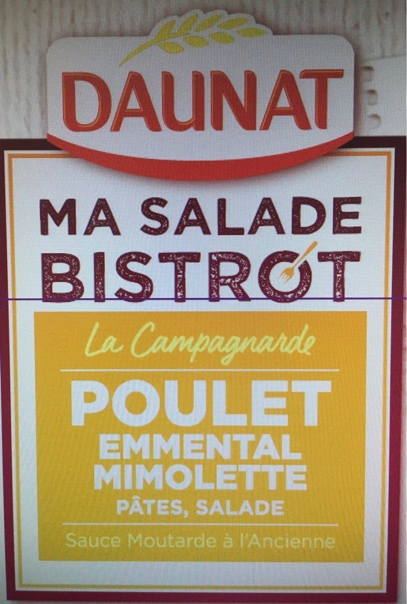 Daunat Ma Salade Bistrot La Campagnade poulet emmental mimolette pâte salade packshot