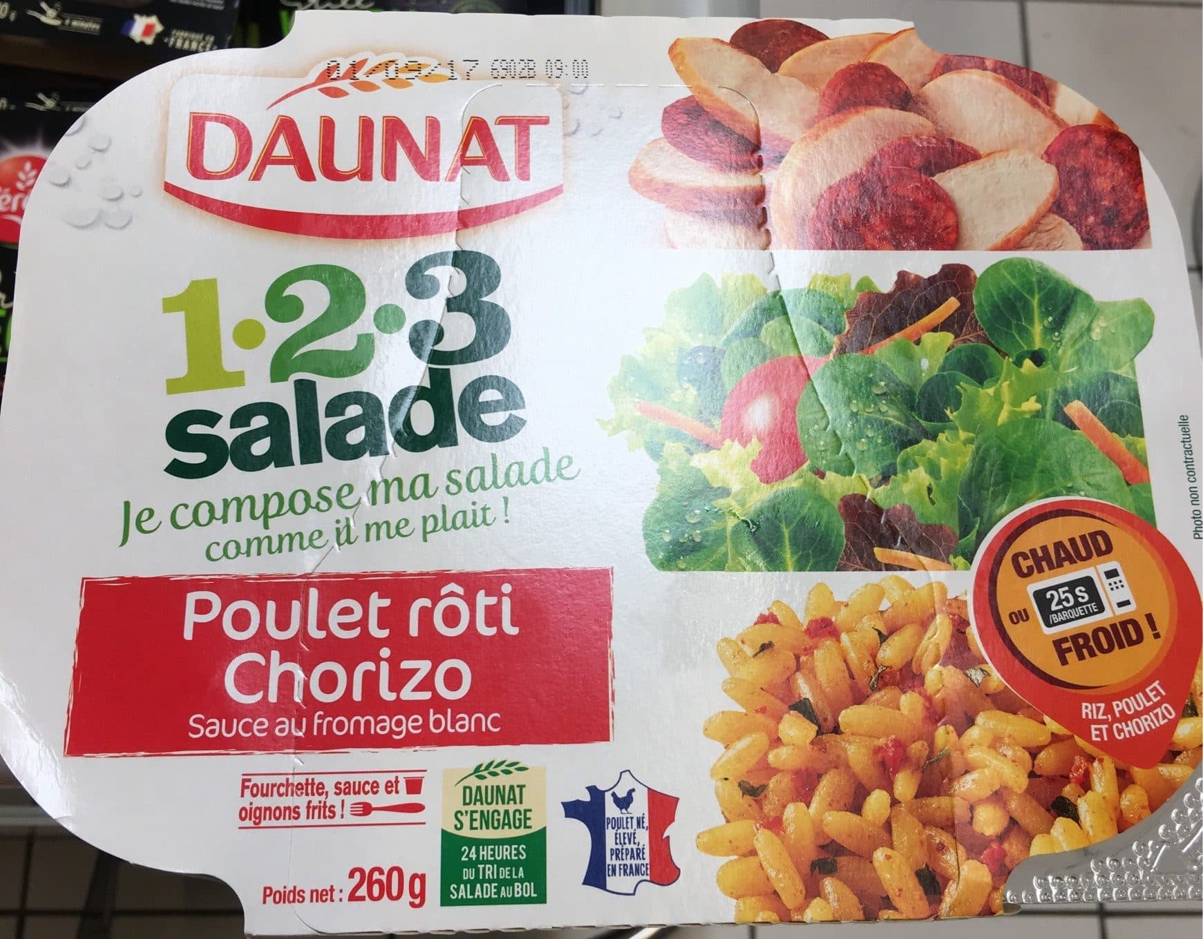 Daunat Salade Poulet Rôti Chorizo packshot