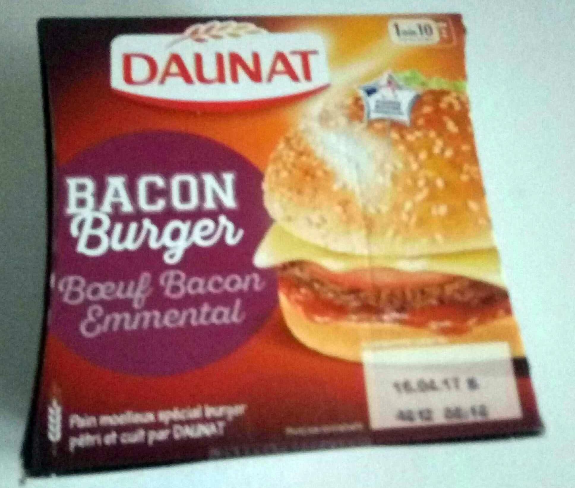 Daunat Bacon Burger - Bœuf Bacon Emmental packshot