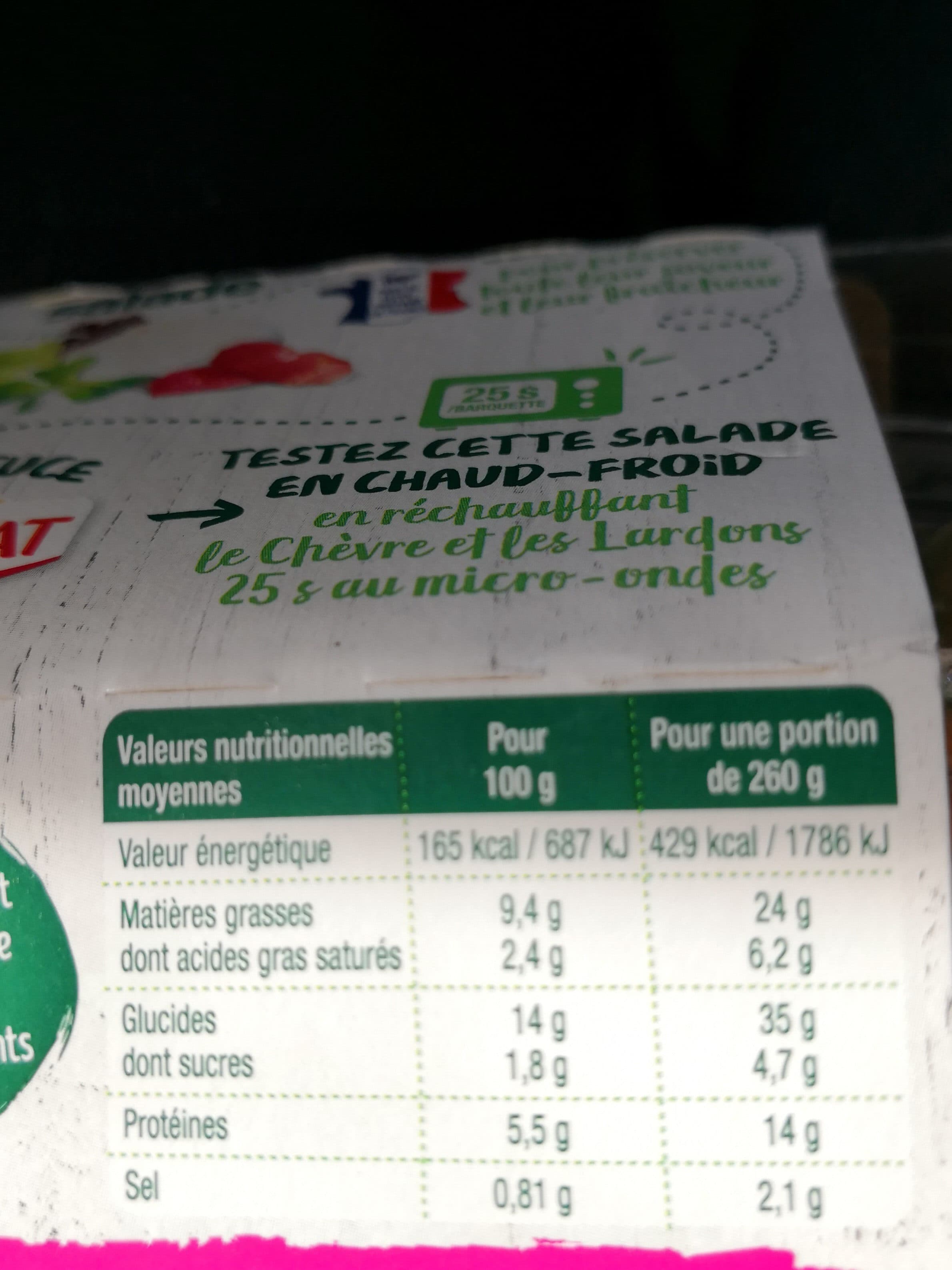 Daunat 123 Salade Chèvre Lardons Sauce Bulgare packshot