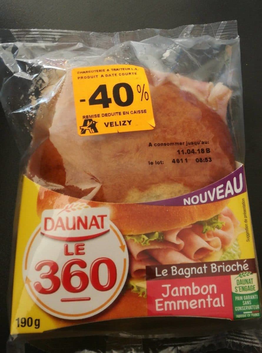 Daunat Le bagnat brioché - Jambon Emmental packshot