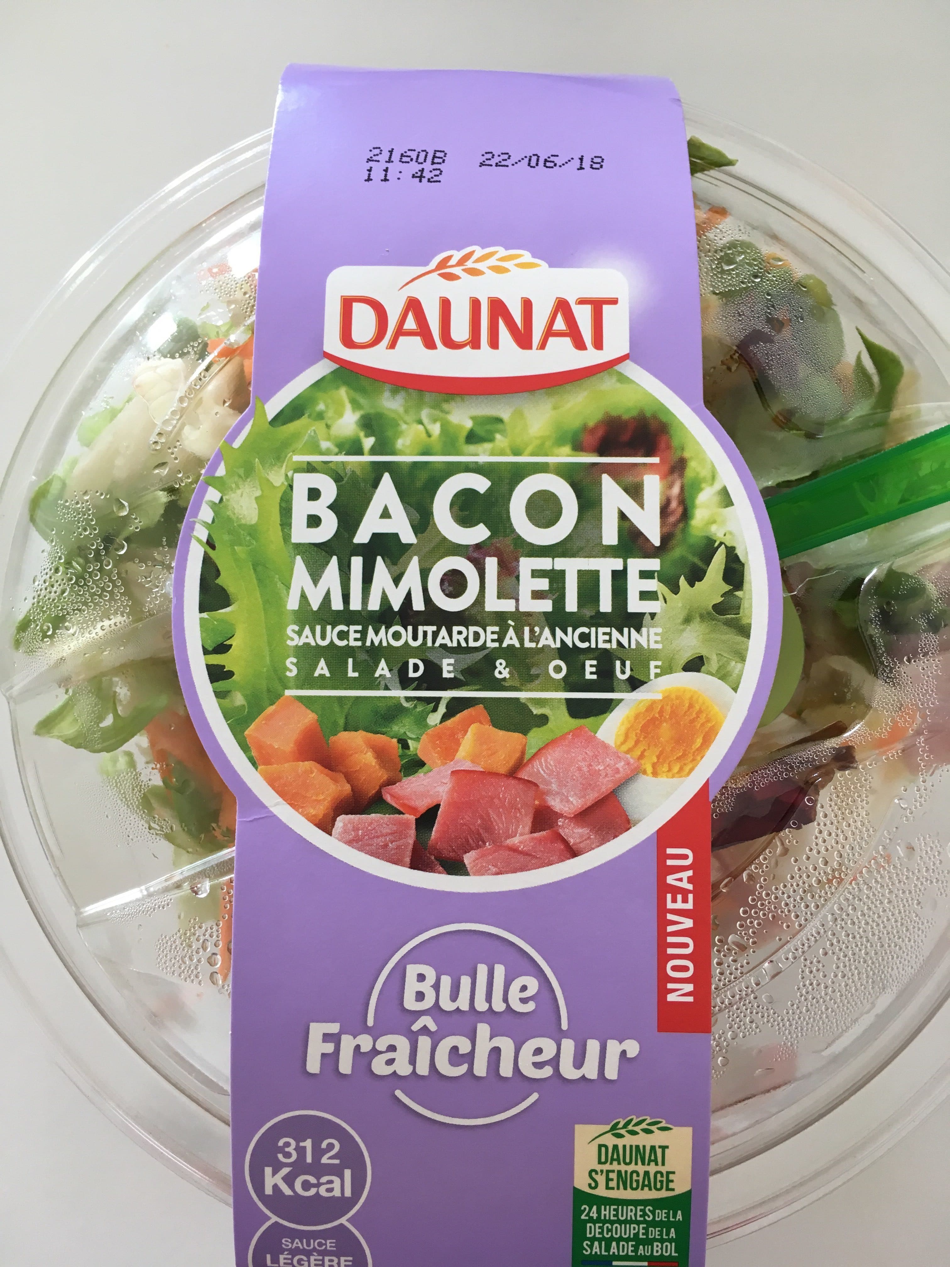 Daunat Salade Bacon Mimolette Sauce Moutarde à l'ancienne packshot