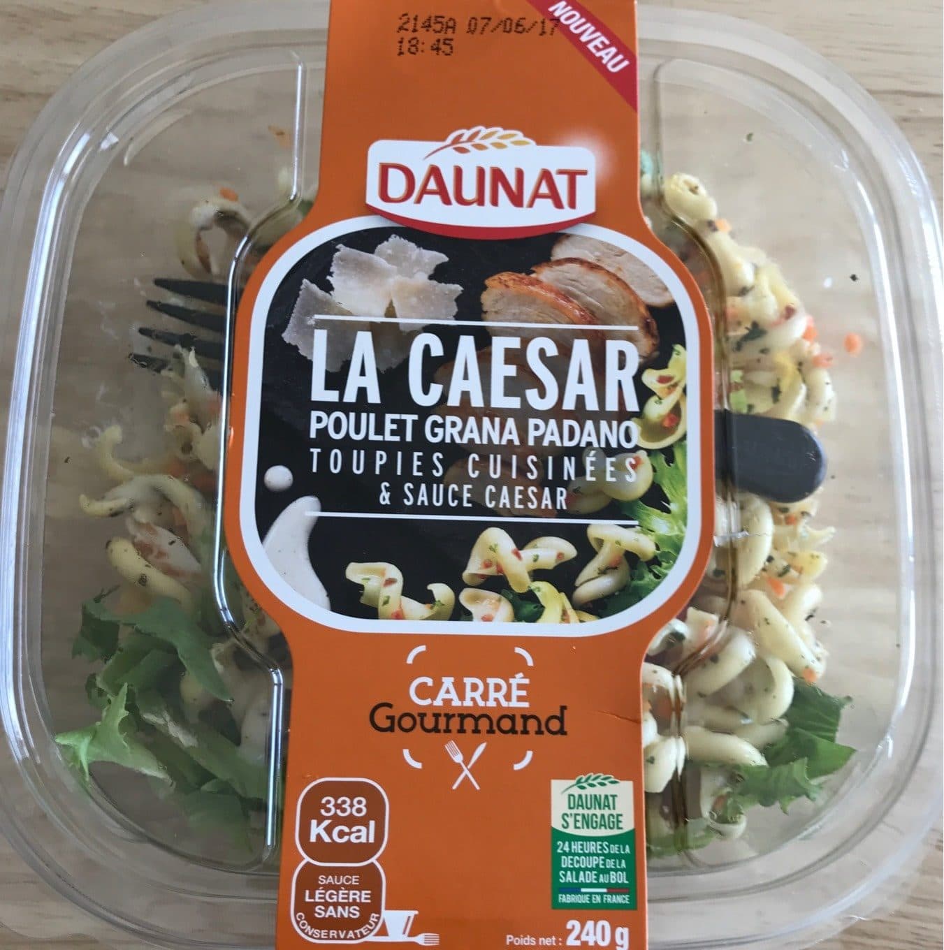 Daunat La Caesar - Poulet Grana Padano toupies cuisinées & sauce caesar packshot