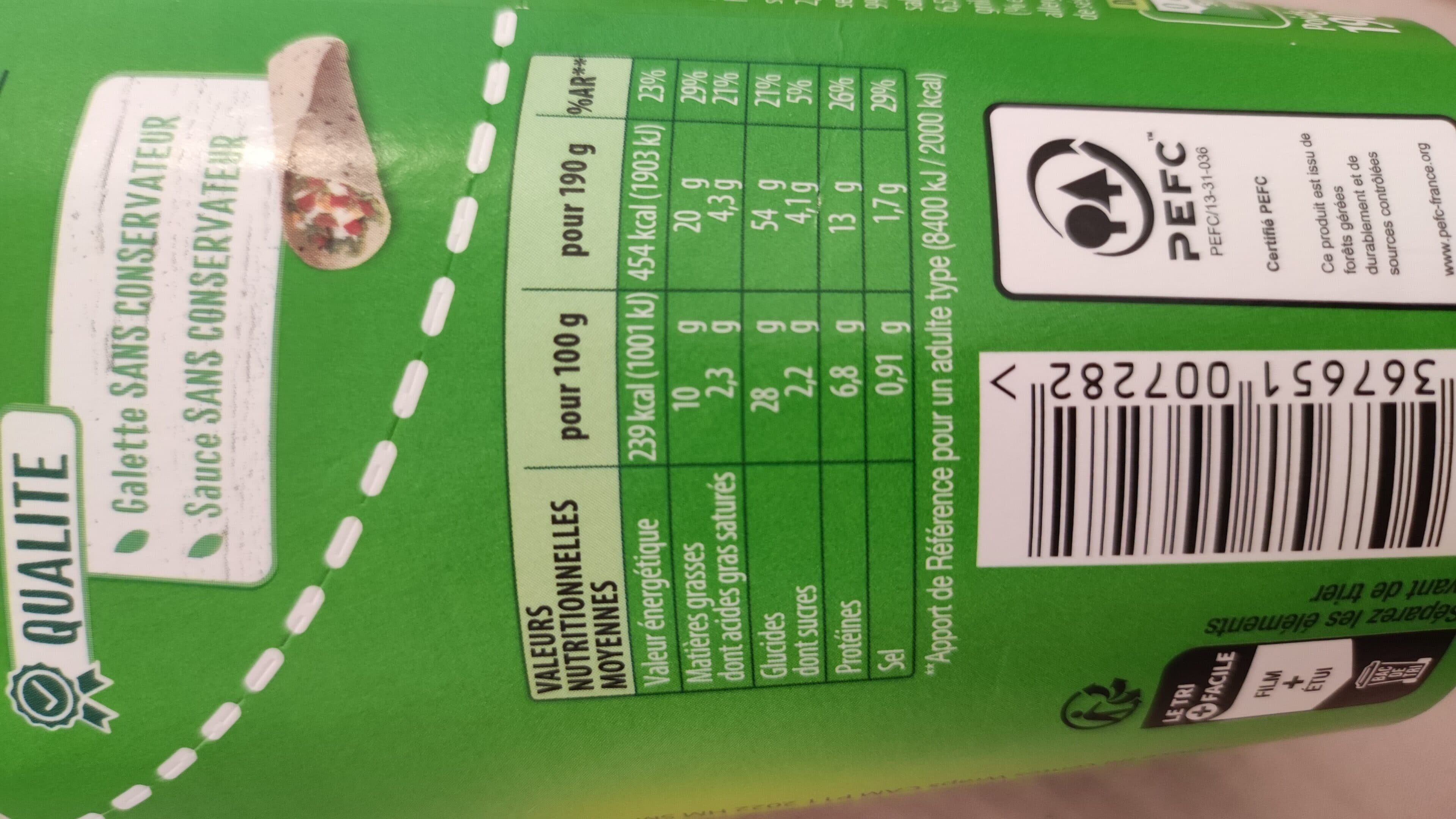 Daunat Be wrappy chèvre tomates marinées packshot