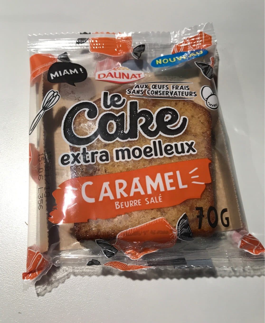 Daunat Le cake extra moelleux caramel packshot