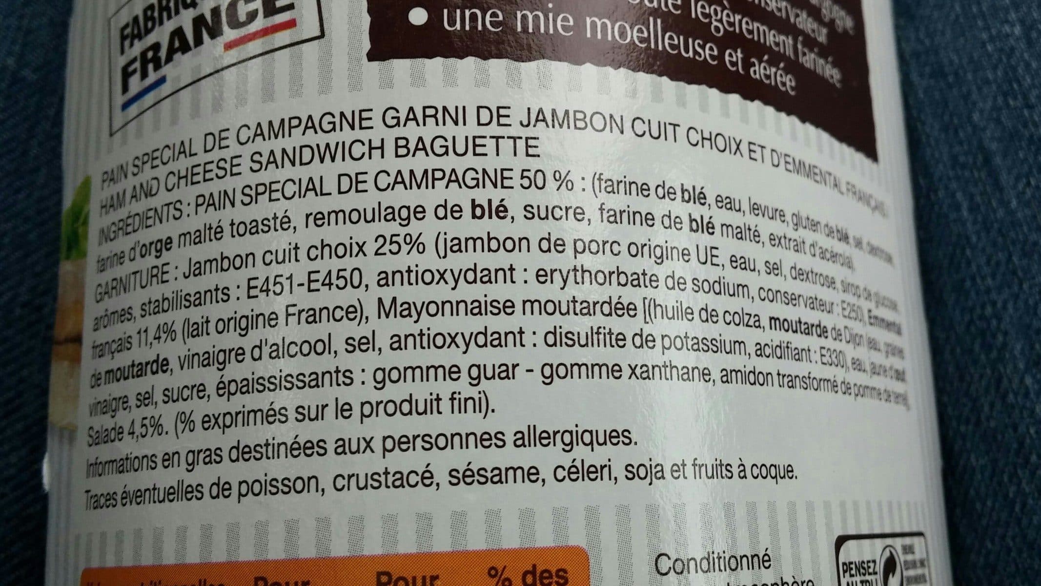 Daunat Le gouteux Jambon Emmental packshot