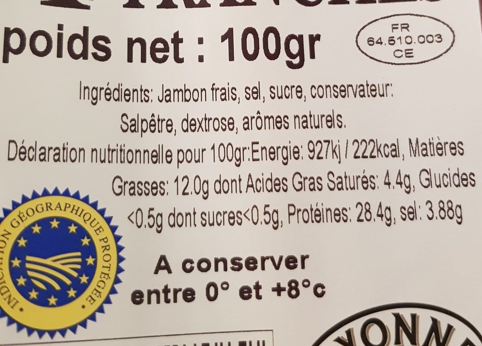 Bayonne Jambom packshot