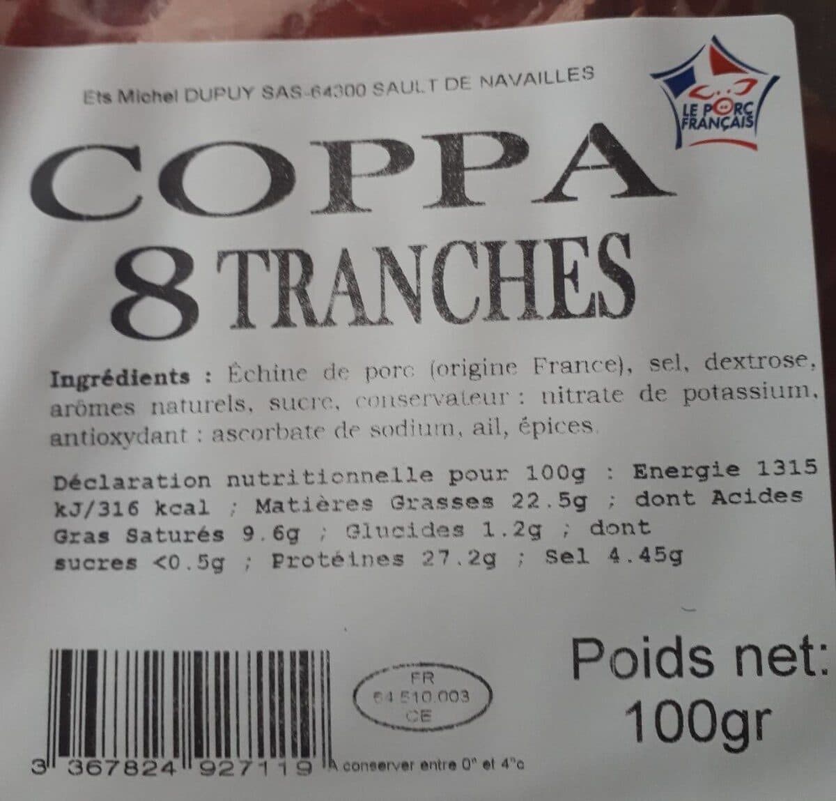 Michel Dupuy Coppa packshot