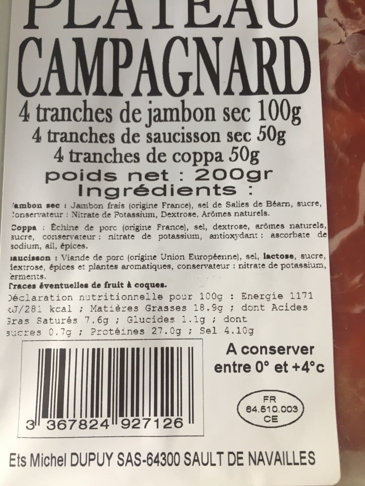 Michel Dupuy Plateau campagnard packshot