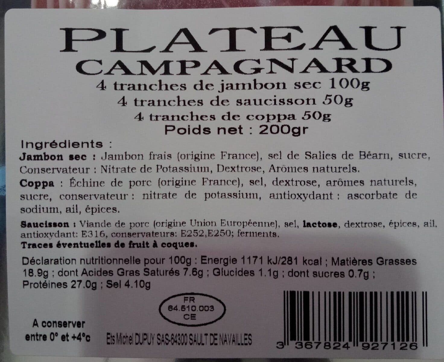 Michel Dupuy Plateau campagnard packshot
