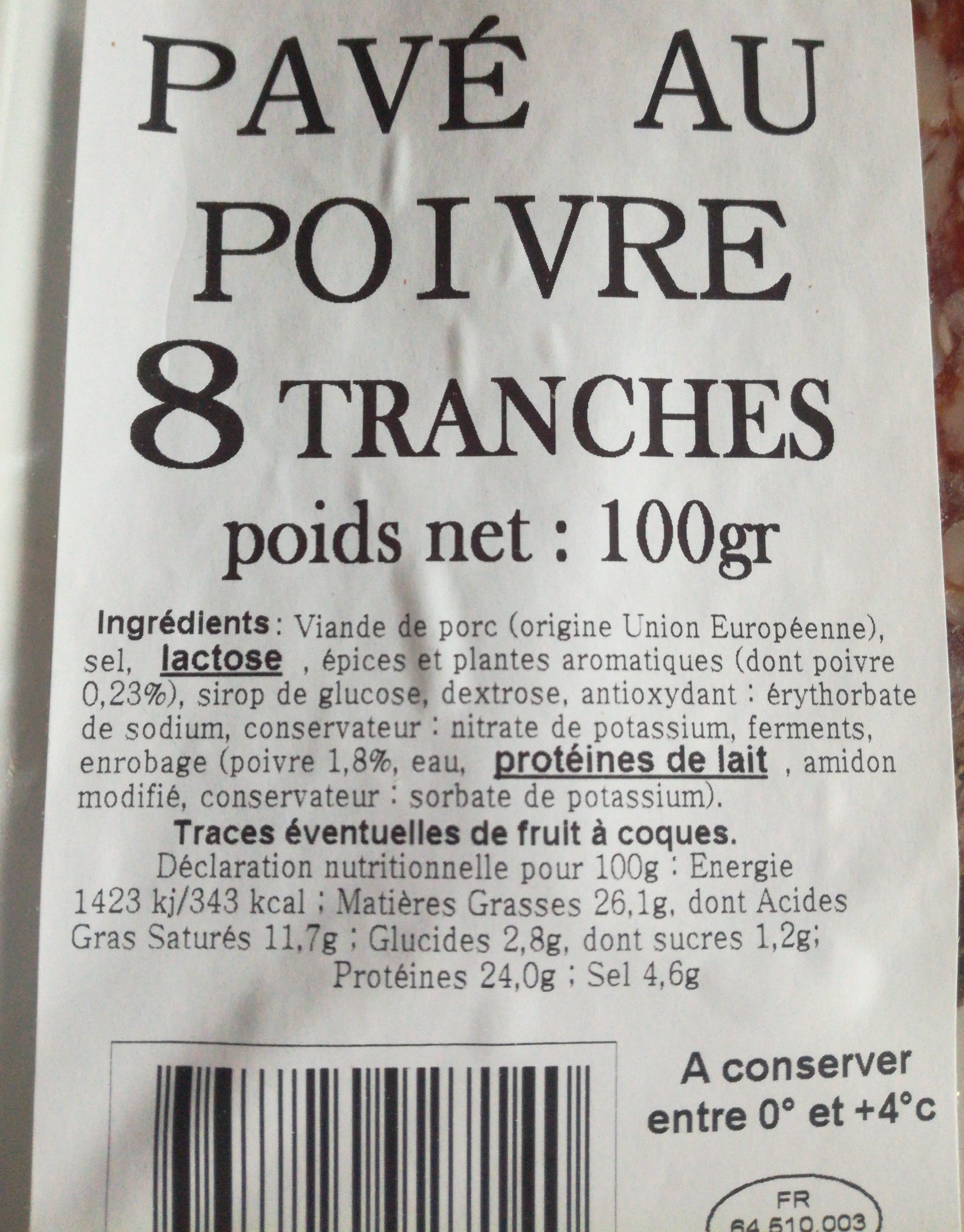 Michel Dupuy Pavé au poivre packshot