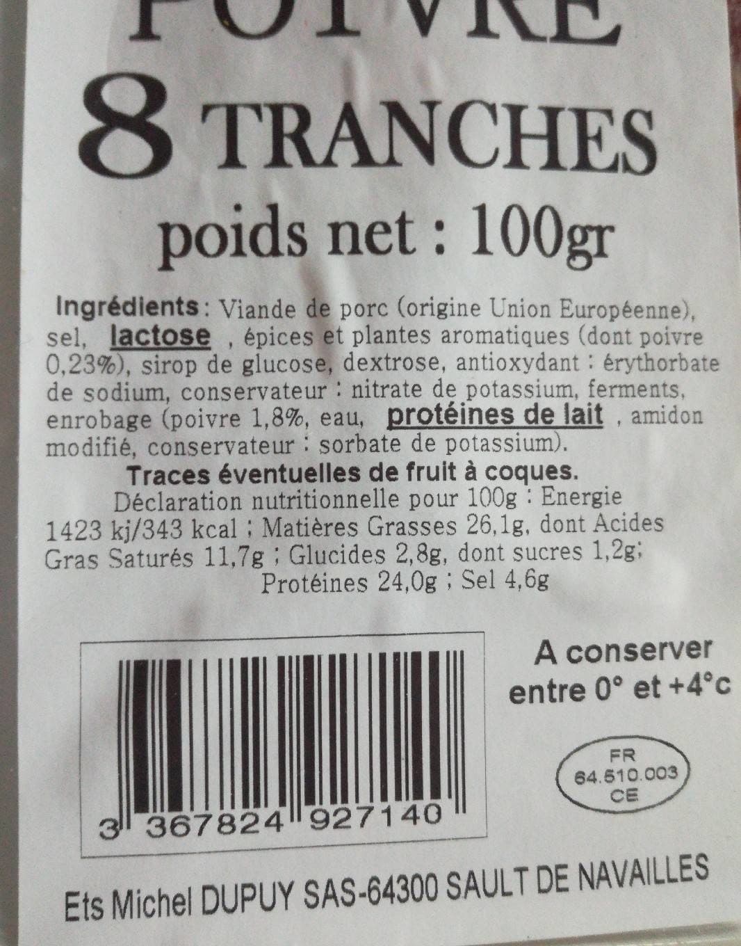 Michel Dupuy Pavé au poivre packshot